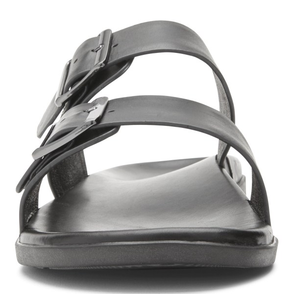 Vionic Sandals Ireland - Charlie Slide Sandal Black - Mens Shoes Discount | QWOYU-2580